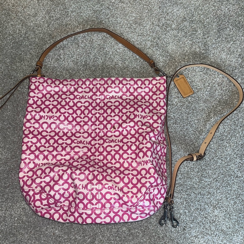 Pink Coach Purse with original strap and dust bag